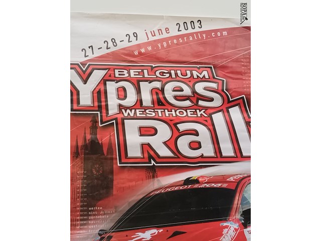 Lot 104 - poster ieper rally 2003 - afbeelding 2 van  3
