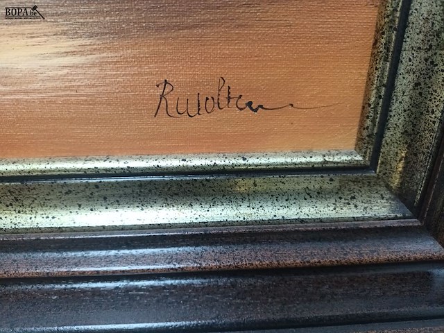 Lot 104 - schilderij sneeuwlandschap - afbeelding 2 van  4