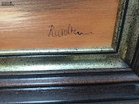 Lot 104 - schilderij sneeuwlandschap - afbeelding 2 van  4