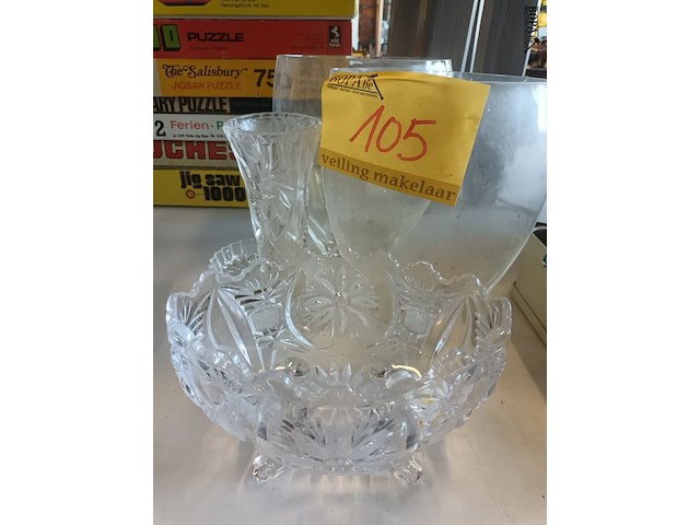 Lot 105 - glaswerk deco. 5 stuks - afbeelding 4 van  4