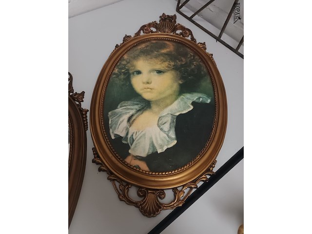 Lot 105 - goudkleurige kaders. 3 stuks - afbeelding 4 van  4