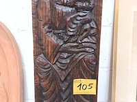 Lot 105 - houten paneel maria met kind - afbeelding 4 van  4