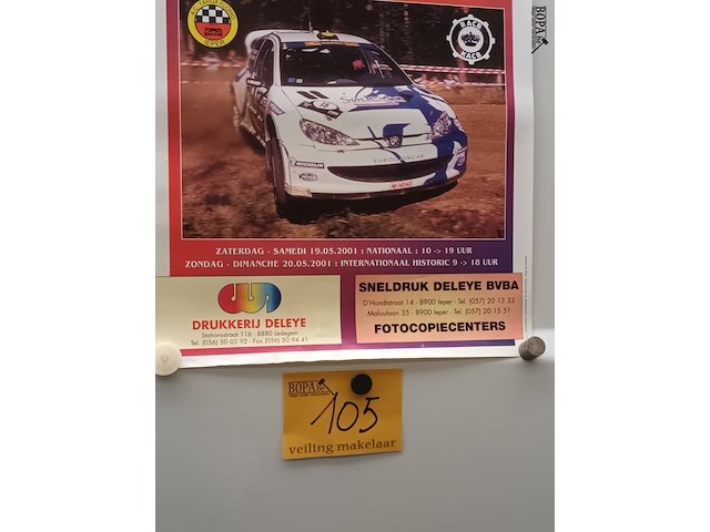 Lot 105 - poster rally sprint monteberg 2001 - afbeelding 3 van  3