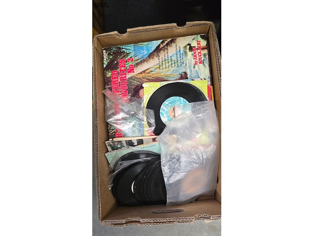 Lot 106 - doos lp's en singles - afbeelding 1 van  3