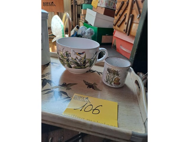 Lot 106 - plateau en servies vogelthema - afbeelding 2 van  5