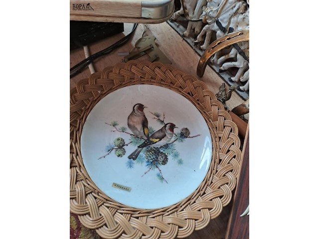 Lot 106 - plateau en servies vogelthema - afbeelding 3 van  5