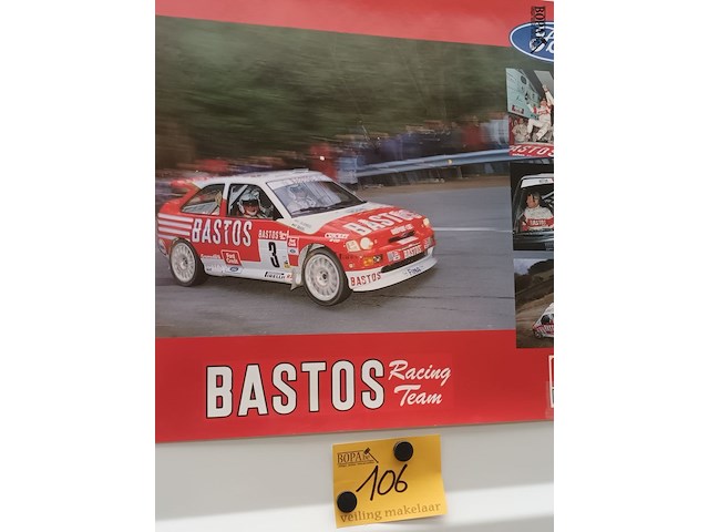 Lot 106 - poster bastos racing team - afbeelding 2 van  2