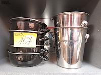 Lot 107 - mosselpotten en wijnkoelers. 4 stuks - afbeelding 1 van  2