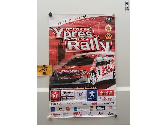 Lot 107 - poster ieper rally 2003 - afbeelding 1 van  3