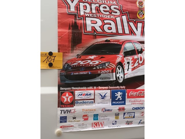 Lot 107 - poster ieper rally 2003 - afbeelding 2 van  3