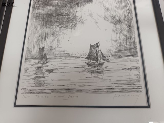 Lot 108 - kader met zeezicht - afbeelding 3 van  8