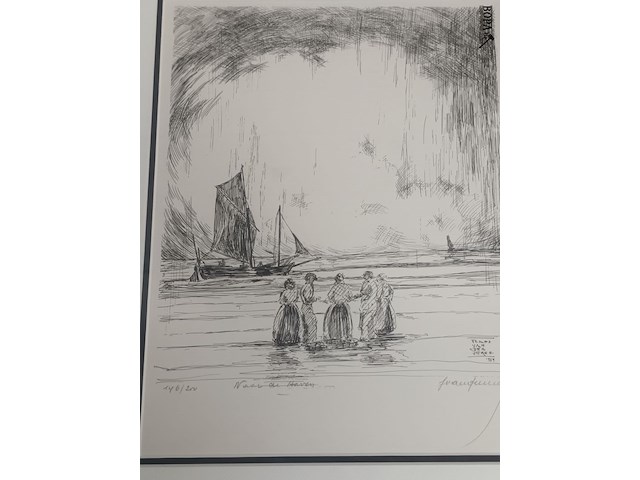 Lot 108 - kader met zeezicht - afbeelding 6 van  8