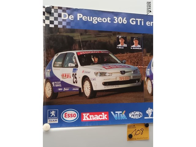 Lot 108 - poster peugeot 306 gti - afbeelding 2 van  3