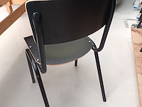 Lot 108 - retro look zwarte schoolstoelen. 18 stuks - afbeelding 4 van  5