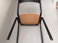 Lot 108 - retro look zwarte schoolstoelen. 18 stuks - afbeelding 5 van  5