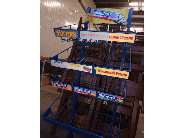 Lot 108 - vintage metalen rek stimorol - afbeelding 3 van  4