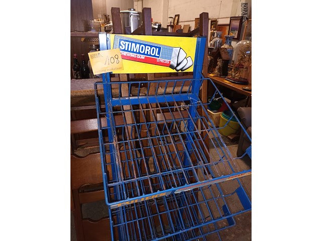 Lot 108 - vintage metalen rek stimorol - afbeelding 4 van  4
