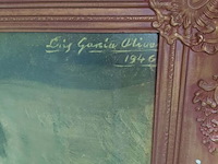 Lot 109 - afbeelding - kind met eenden in gebroken lijst - afbeelding 2 van  3