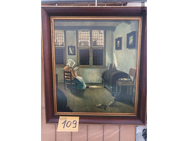 Lot 109 - reproductie in kader - afbeelding 1 van  3