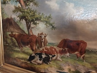 Lot 109 - schilderij met koeien - afbeelding 4 van  7