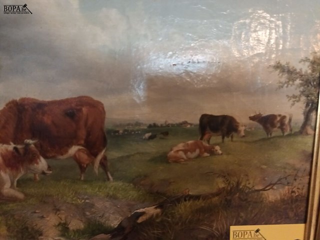 Lot 109 - schilderij met koeien - afbeelding 5 van  7