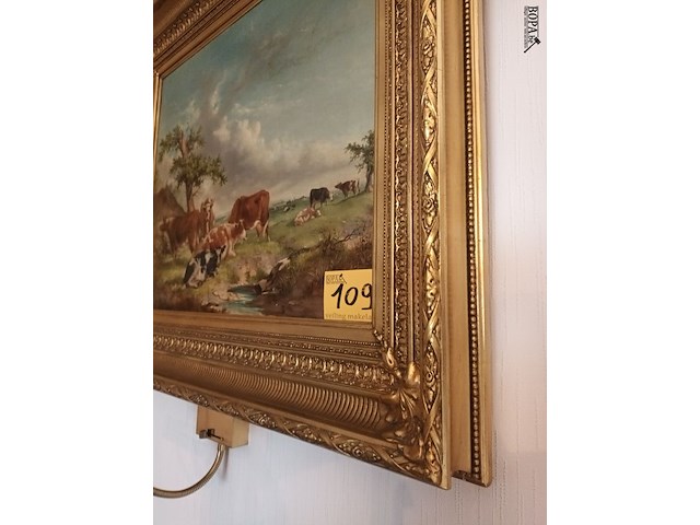 Lot 109 - schilderij met koeien - afbeelding 7 van  7