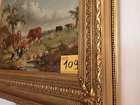 Lot 109 - schilderij met koeien - afbeelding 7 van  7