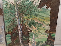 Lot 109 - schilderij op paneel. 2 stuks - afbeelding 2 van  5