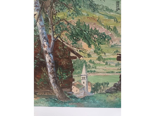 Lot 109 - schilderij op paneel. 2 stuks - afbeelding 5 van  5