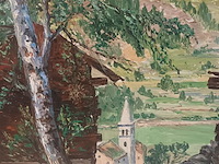 Lot 109 - schilderij op paneel. 2 stuks - afbeelding 5 van  5