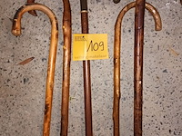 Lot 109 - wandelstokken. 5 stuks - afbeelding 1 van  4