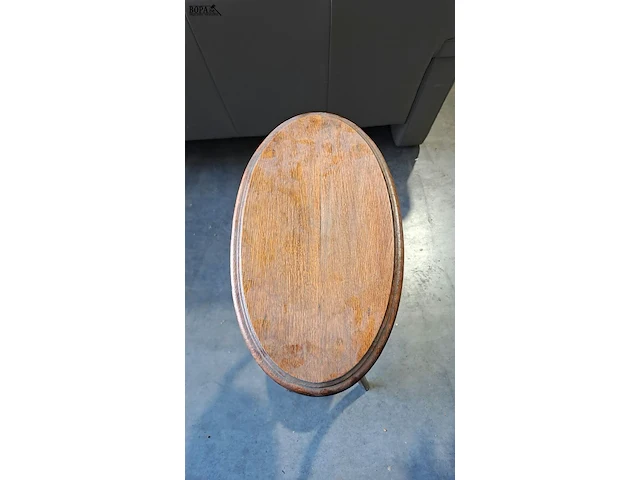 Lot 11 - antieken houten plantentafel met sierlijk gebogen poten en o - afbeelding 3 van  4