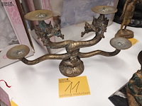 Lot 11 - bronzen drakenkandelaar - afbeelding 1 van  4