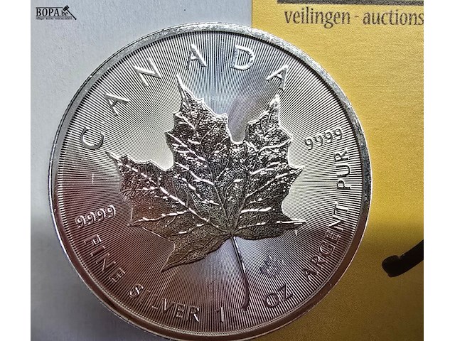 Lot 11 - canada maple zilveren munten (2022) (2 stuks) - afbeelding 3 van  4