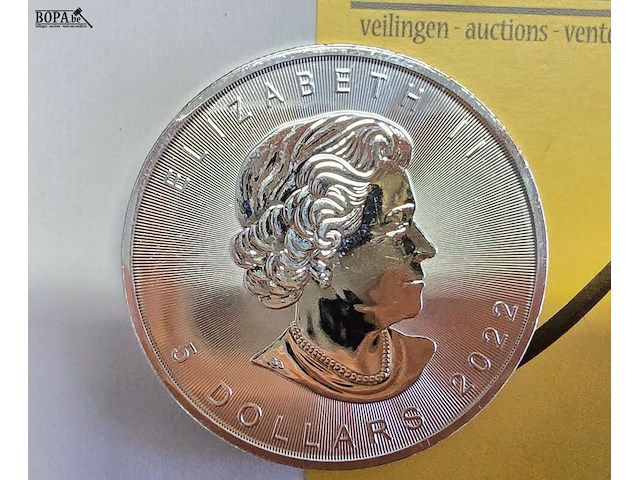 Lot 11 - canada maple zilveren munten (2022) (2 stuks) - afbeelding 4 van  4