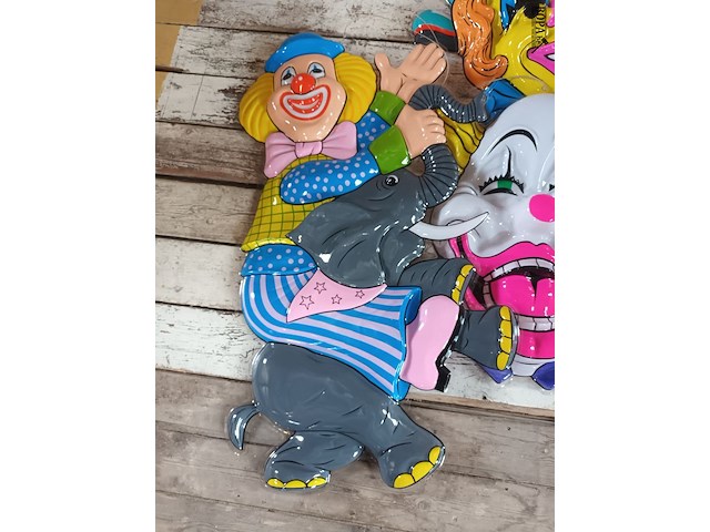 Lot 11 - decoratie thema circus. 8 stuks - afbeelding 3 van  6