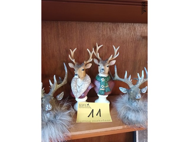 Lot 11 - gewei decoratie. 4 stuks - afbeelding 1 van  4