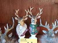 Lot 11 - gewei decoratie. 4 stuks