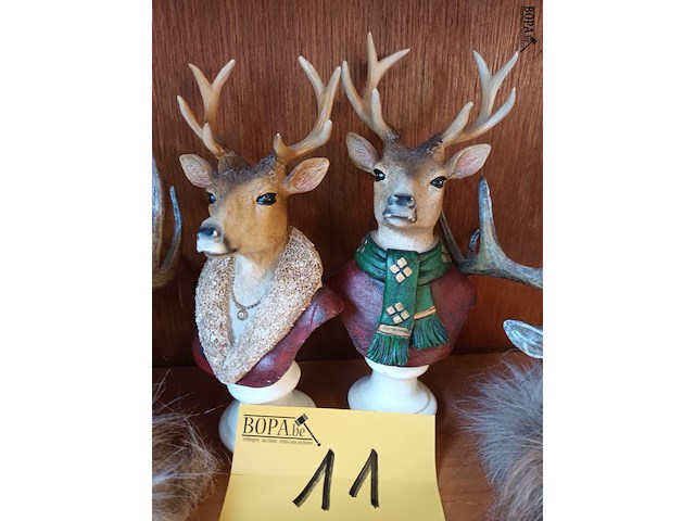 Lot 11 - gewei decoratie. 4 stuks - afbeelding 3 van  4