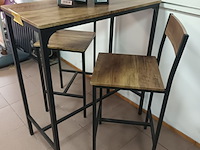 Lot 11 - hoge tafel met 2 stoelen - afbeelding 2 van  3