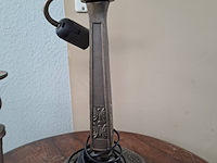 Lot 11 - lot vintage lamp voet, dubbele lamp en 2 bijpassende kandela - afbeelding 2 van  3