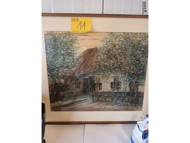 Lot 11 - prent in kader - afbeelding 3 van  3