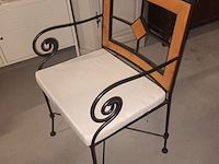 Lot 11 - smeedijzeren stoelen. 6 stuks - afbeelding 2 van  4
