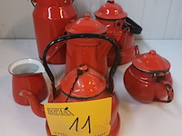 Lot 11 - vintage emaille. 6 stuks