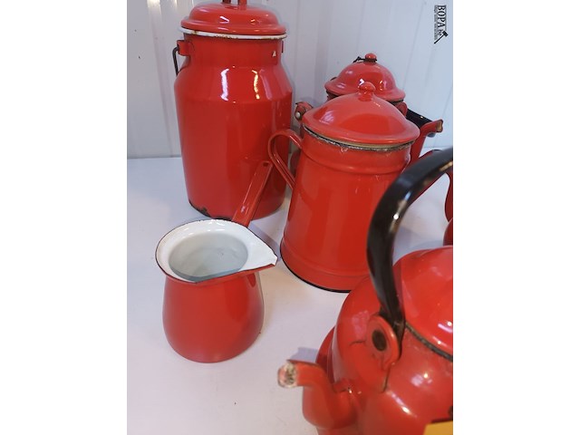 Lot 11 - vintage emaille. 6 stuks - afbeelding 2 van  6