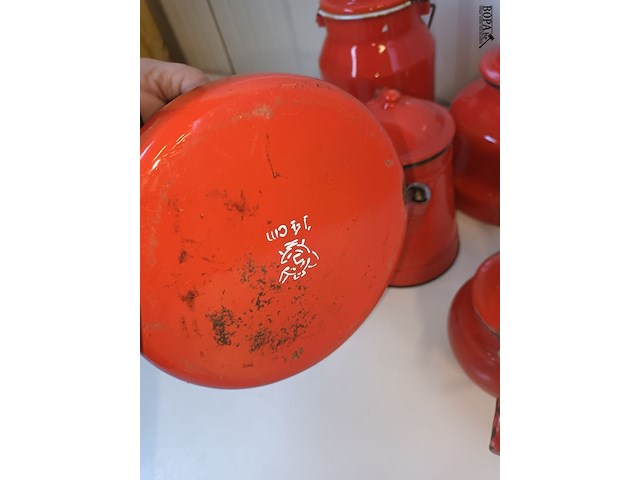 Lot 11 - vintage emaille. 6 stuks - afbeelding 4 van  6