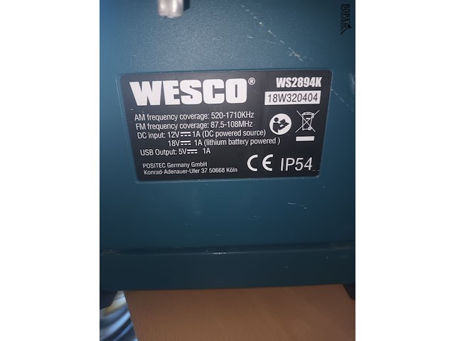 Lot 11 - wesco werfradio - afbeelding 4 van  4