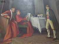 Lot 110 - schilderij op doek olieverf - christelijke vertoning kardina - afbeelding 1 van  3