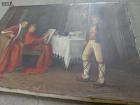 Lot 110 - schilderij op doek olieverf - christelijke vertoning kardina - afbeelding 2 van  3