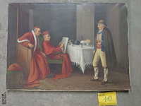 Lot 110 - schilderij op doek olieverf - christelijke vertoning kardina - afbeelding 3 van  3